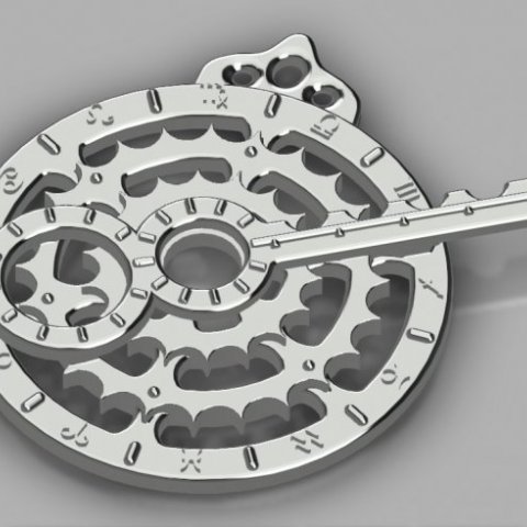 Pendente Astrolábio - Modelo 3D em render no Fusion