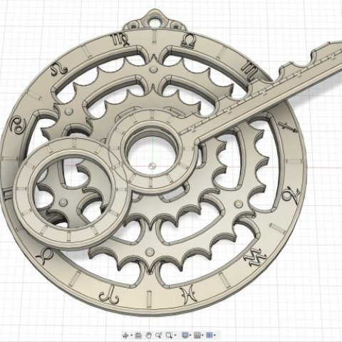 Pendente Astrolábio - Modelo 3D no Fusion