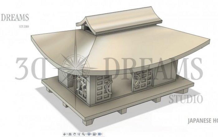 Casa Japonesa - Modelo 3D no Fusion